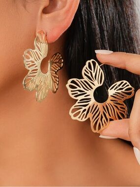 Laser Floral Statement Earrings